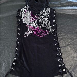 Black Side Lace-Up Dress from SoCal